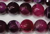 CAG4585 15.5 inches 16mm faceted round agate beads wholesale