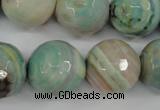 CAG4587 15.5 inches 18mm faceted round fire crackle agate beads