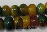 CAG4593 15.5 inches 10*14mm rondelle agate beads wholesale