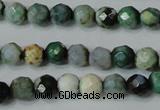 CAG4604 15.5 inches 4mm faceted round fire crackle agate beads