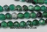 CAG4606 15.5 inches 4mm faceted round fire crackle agate beads