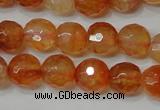 CAG4615 15.5 inches 6mm faceted round fire crackle agate beads