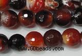 CAG4616 15.5 inches 6mm faceted round fire crackle agate beads