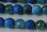 CAG4621 15.5 inches 6mm faceted round fire crackle agate beads