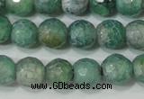 CAG4626 15.5 inches 6mm faceted round fire crackle agate beads