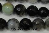 CAG4645 15.5 inches 8mm faceted round fire crackle agate beads