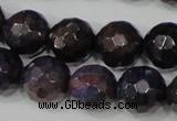 CAG4646 15.5 inches 8mm faceted round fire crackle agate beads