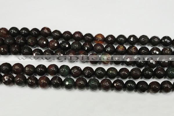 CAG4649 15.5 inches 8mm faceted round fire crackle agate beads