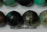 CAG4664 15.5 inches 10mm faceted round fire crackle agate beads