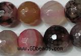 CAG4665 15.5 inches 10mm faceted round fire crackle agate beads