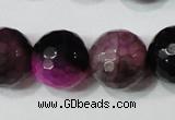 CAG4666 15.5 inches 10mm faceted round fire crackle agate beads