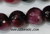 CAG4669 15.5 inches 10mm faceted round fire crackle agate beads