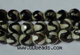 CAG4673 15.5 inches 8mm faceted round tibetan agate beads wholesale