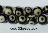 CAG4680 15.5 inches 10mm faceted round tibetan agate beads wholesale