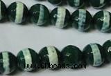 CAG4696 15.5 inches 10mm faceted round tibetan agate beads wholesale