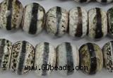 CAG4728 15 inches 12*16mm faceted rondelle tibetan agate beads wholesale