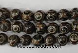 CAG4746 15 inches 8mm round tibetan agate beads wholesale