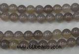 CAG4770 15 inches 6mm round grey agate beads wholesale