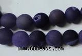 CAG4796 15.5 inches 10mm round matte druzy agate beads wholesale