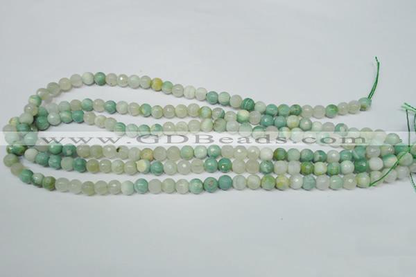 CAG4811 15 inches 6mm faceted round fire crackle agate beads