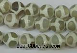 CAG4816 15 inches 10mm faceted round tibetan agate beads wholesale