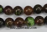 CAG4834 15 inches 12mm round dragon veins agate beads wholesale