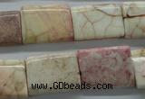 CAG4928 15.5 inches 16*20mm rectangle dyed white agate beads