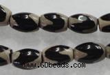 CAG5084 15.5 inches 8*12mm drum tibetan agate beads wholesale