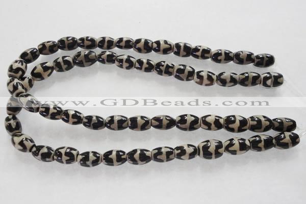 CAG5086 15.5 inches 8*12mm drum tibetan agate beads wholesale