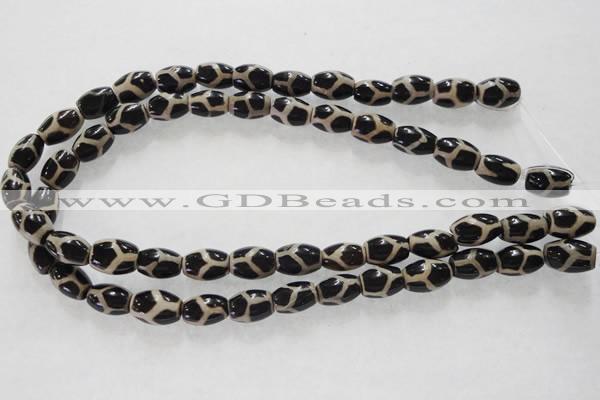 CAG5087 15.5 inches 8*12mm drum tibetan agate beads wholesale