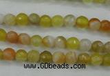 CAG5101 15.5 inches 6mm faceted round line agate beads wholesale