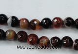 CAG5111 15.5 inches 6mm faceted round line agate beads wholesale