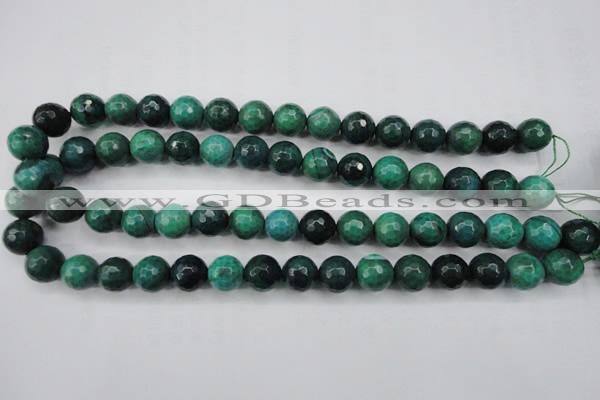 CAG5129 15.5 inches 12mm faceted round agate beads wholesale