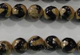 CAG5160 15 inches 10mm faceted round tibetan agate beads wholesale