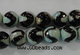 CAG5161 15 inches 10mm faceted round tibetan agate beads wholesale