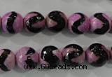 CAG5162 15 inches 10mm faceted round tibetan agate beads wholesale