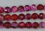 CAG5182 15 inches 8mm faceted round fire crackle agate beads