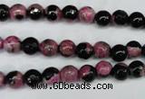 CAG5203 15 inches 6mm faceted round fire crackle agate beads