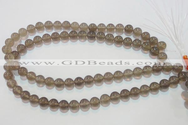 CAG5242 15.5 inches 10mm round Brazilian grey agate beads wholesale