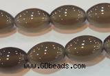 CAG5257 15.5 inches 12*18mm rice Brazilian grey agate beads