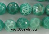 CAG5311 15.5 inches 8mm faceted round peafowl agate gemstone beads