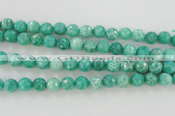 CAG5313 15.5 inches 12mm faceted round peafowl agate gemstone beads