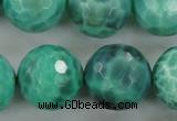 CAG5316 15.5 inches 18mm faceted round peafowl agate gemstone beads