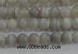 CAG5320 15.5 inches 4mm round grey line agate beads wholesale