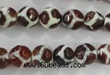 CAG5339 15.5 inches 10mm faceted round tibetan agate beads wholesale