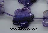 CAG5392 15.5 inches 24mm carved flower dragon veins agate beads