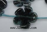 CAG5399 15.5 inches 26mm – 28mm carved flower dragon veins agate beads