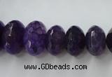 CAG5414 8*12mm – 13*22mm faceted rondelle dragon veins agate beads