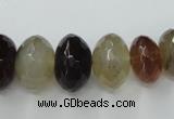 CAG5418 8*12mm – 13*22mm faceted rondelle dragon veins agate beads