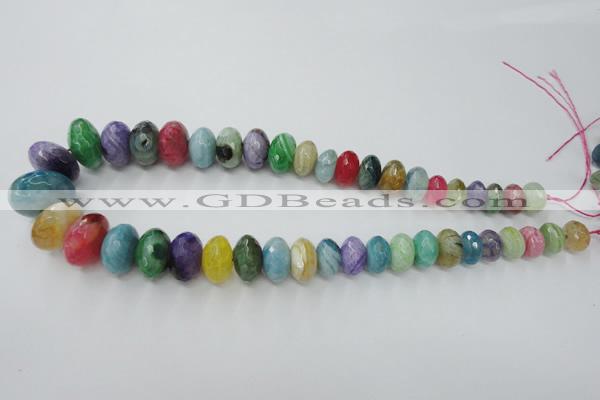 CAG5420 8*12mm – 13*22mm faceted rondelle dragon veins agate beads